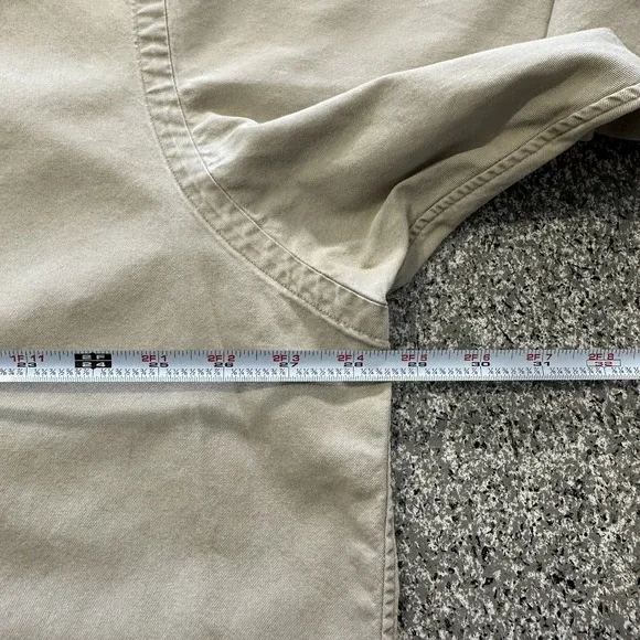 Ralph Lauren Button Down Shirt Mens XL Blake Cotton Twill Tan Long Sleeve - Picture 4 of 8